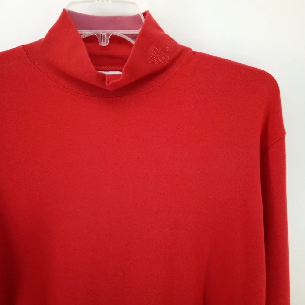 ⭐3/$30 Willi Smith Red Turtleneck 100% Cotton XXL - Picture 7 of 7